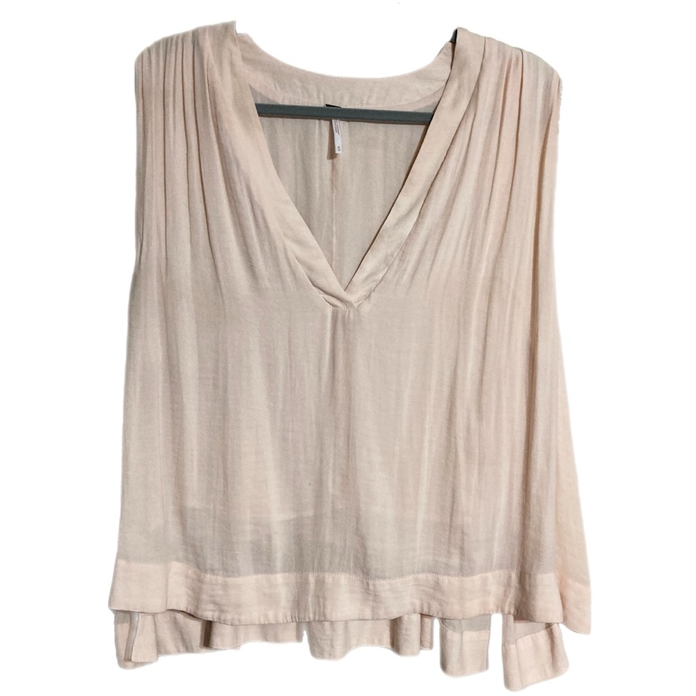 Free People Darcy Super V Top Size Medium Flowy Lined *flaw P8355